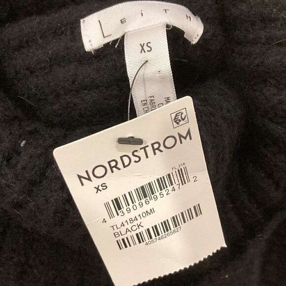 Leith Alpaca Blend Pullover Dolman Sleeve Ribbed Knit Turtleneck Sweater - Picture 4 of 8